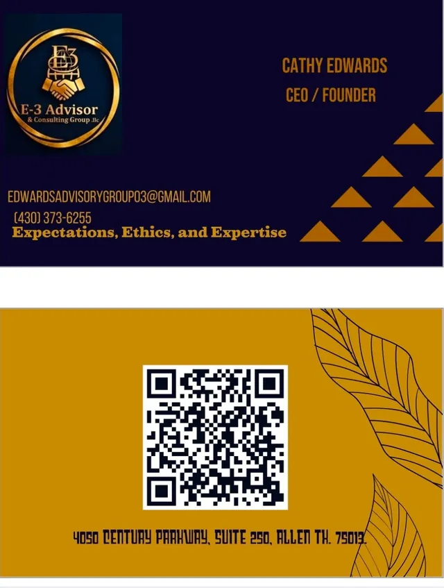 E-3 Advisor business card